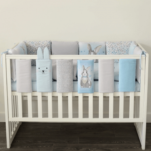 Фенс бамперы на кроватку Veres Summer Bunny blue Голубой 6 шт 154.05.10