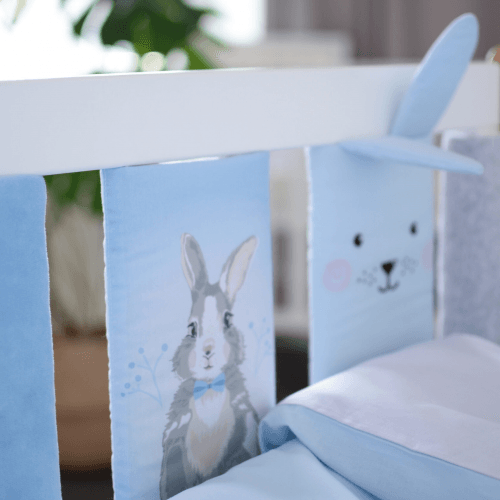 Фенс бамперы на кроватку Veres Summer Bunny blue Голубой 6 шт 154.05.10