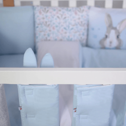 Фенс бамперы на кроватку Veres Summer Bunny blue Голубой 6 шт 154.05.10