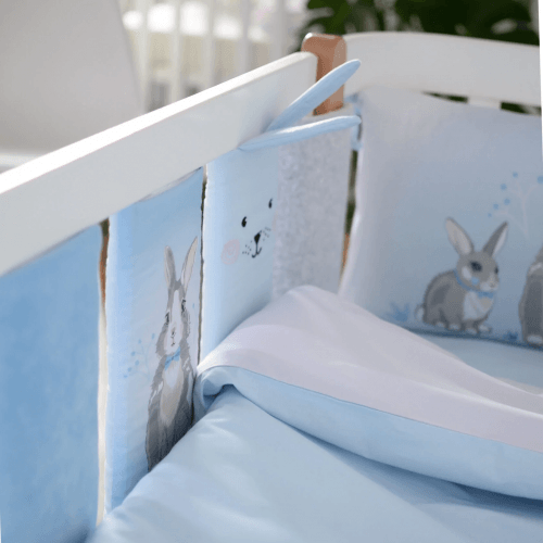Фенс бамперы на кроватку Veres Summer Bunny blue Голубой 6 шт 154.05.10