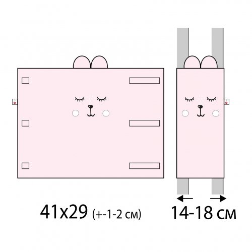 Фенс бамперы на кроватку Veres Дівчинка Розовый 6 шт 154.05.13