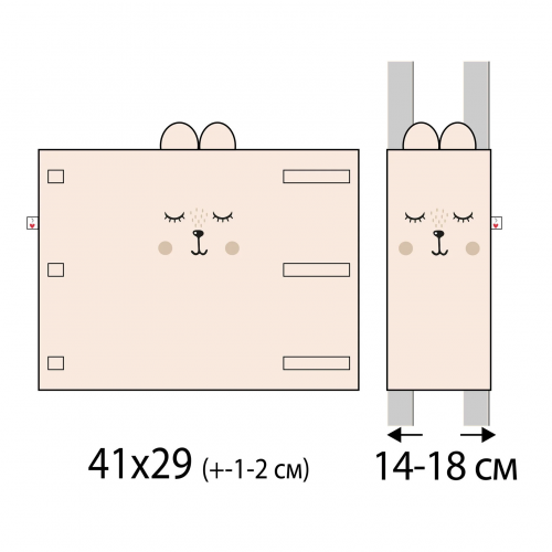 Фенс бамперы на кроватку Veres Универсальный Бежевый 6 шт 154.05.14
