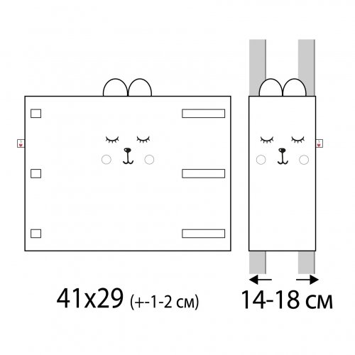 Фенс бамперы на кроватку Veres Универсальный Серый/Белый 6 шт 154.05.15