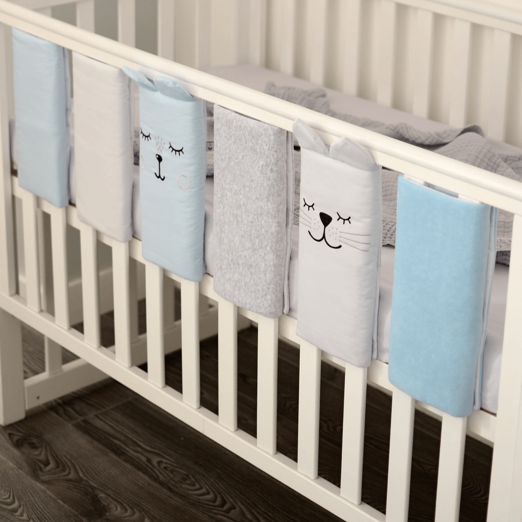 Фенс бамперы на кроватку Veres Хлопчик Голубой 6 шт 154.05.16