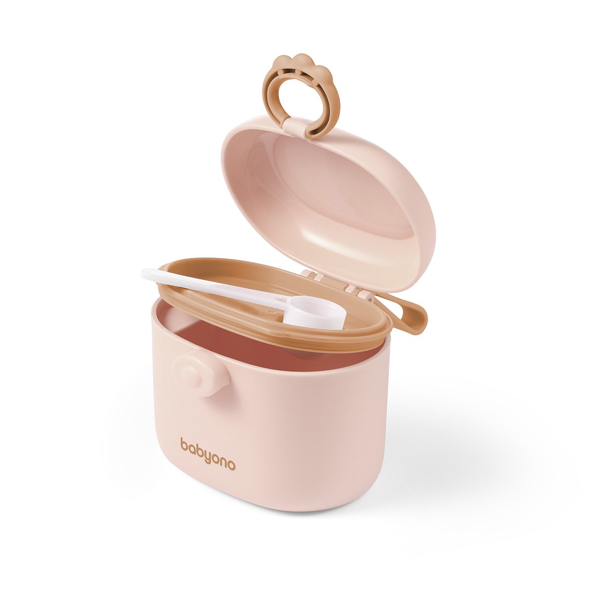 Портативный контейнер для сухой смеси с мерной ложечкой BabyOno Бежевый 240 мл 1544/02