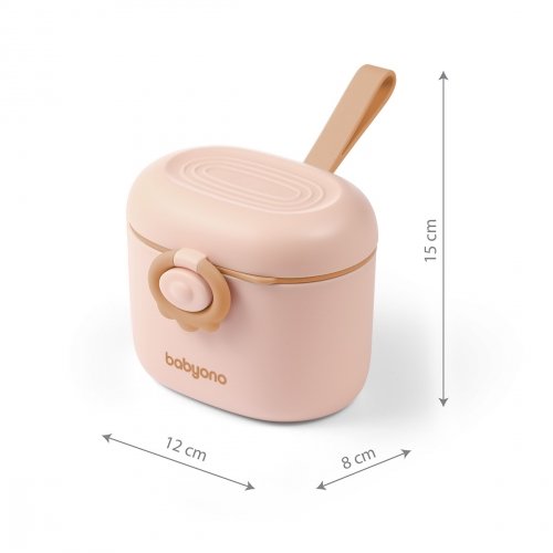 Портативный контейнер для сухой смеси с мерной ложечкой BabyOno Бежевый 240 мл 1544/02