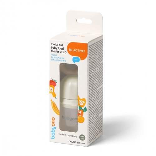 Ниблер силиконовый BabyOno Дино Бежевый 1551/03