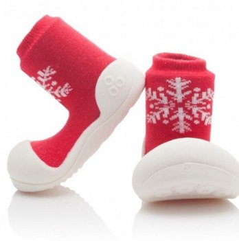 Обувь для первых шагов X-Mas Special Attipas красный со снежинкой
