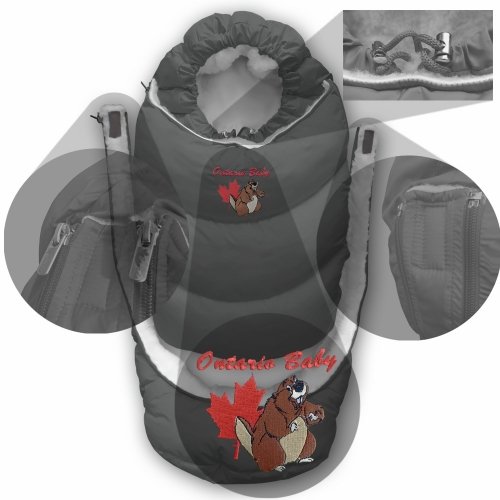 Конверт в коляску на флисе трансформер Ontario Baby Alaska Demi+ Size control Серый ART-0000312