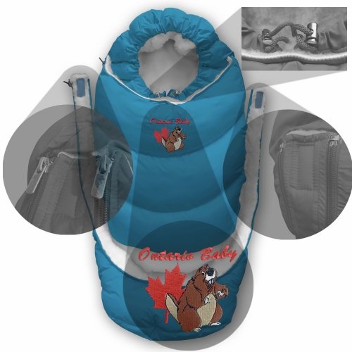 Конверт в коляску на флисе трансформер Ontario Baby Alaska Demi+ Size control Васильковый ART-0000310