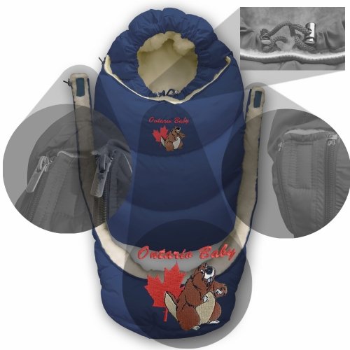 Конверт в коляску на овчине трансформер Ontario Baby Alaska Size control Синий ART-0000066