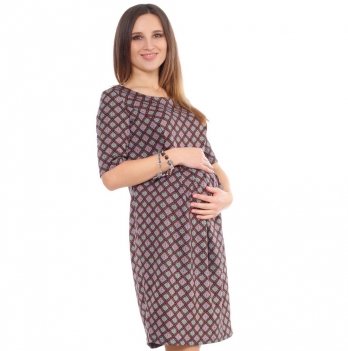 Платье для беременных и кормящих NowaTy Счастливое Коричневый