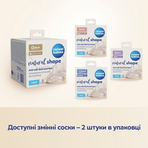 Антиколиковая бутылочка Canpol babies Natural Shape с соской Dual-zone 6m+ 330 мл 35/402