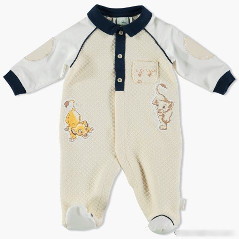 Человечек трикотажный BRUMS Simba, молочный с синим воротничком