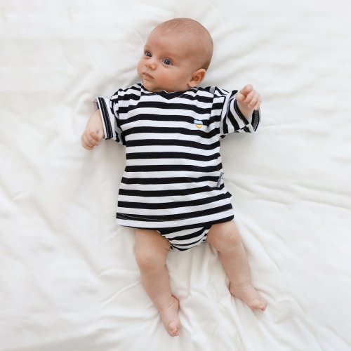 Детская футболка Magbaby Roomy с вышивкой от 3 мес до 3 лет Белый/Черный 104791