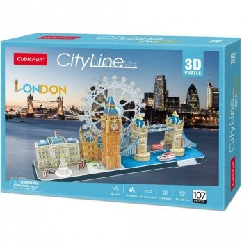 3D пазл CubicFun City Line Лондон 107 шт MC253h