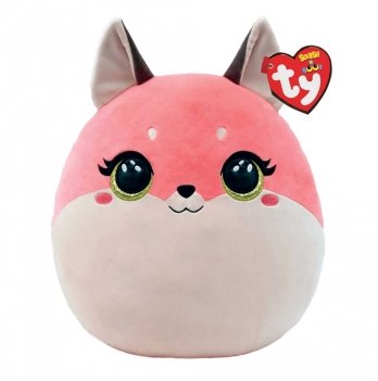 Мягкая игрушка TY Squish-a-Boos Розовая лисичка Roxie 40 см 39323