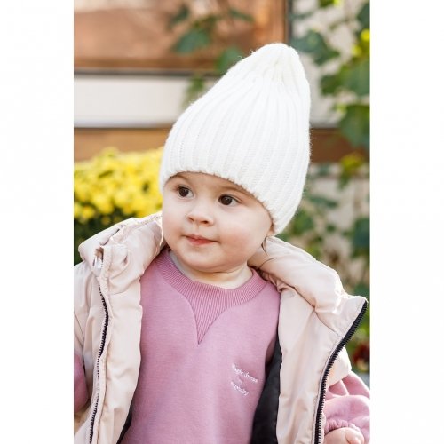 Вязаная шапка детская Magbaby Alen 2-5 лет Молочный 108022