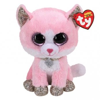Мягкая игрушка TY Beanie Boo's Розовый котенок Fiona 15 см 36366