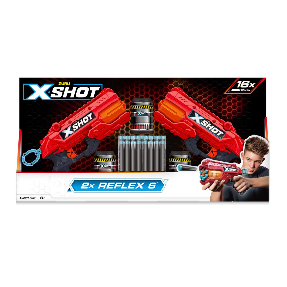 Детская игрушка бластер набор Zuru X-Shot Red Excel Reflex Double 36434R Детская игрушка бластер набор Zuru X-Shot Red Excel Reflex Double 36434R