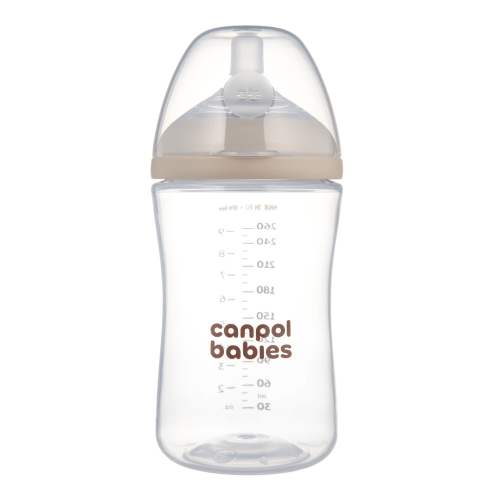 Антиколиковая бутылочка Canpol babies Natural Shape с соской Dual-zone 3m+ 260 мл 35/401