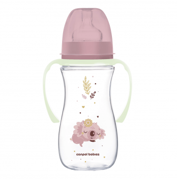 Антиколиковая бутылочка Canpol babies Easystart Sleepy Koala Розовый 12m+ 300 мл 35/238_pin