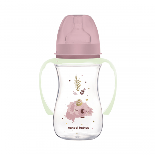 Антиколиковая бутылочка Canpol babies Easystart Sleepy Koala Розовый 3m+ 240 мл 35/237_pin