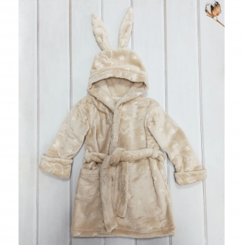 Махровый халат для детей ЛяЛя 1 - 5 лет Велсофт Бежевый/Кофейный 16МХ101_5-881