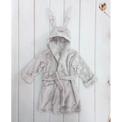 Махровый халат для детей ЛяЛя 1 - 5 лет Велсофт Серый 16МХ101_5-906