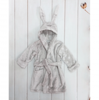 Махровый халат для детей ЛяЛя 1 - 5 лет Велсофт Серый 16МХ101_5-906