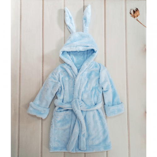 Махровый халат для детей ЛяЛя 1 - 5 лет Велсофт Светло-голубой 16МХ101_5-913