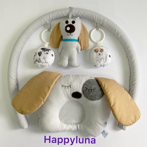 Кокон для новорожденных Happy Luna Babynest Plush Серый/Коричневый 0186