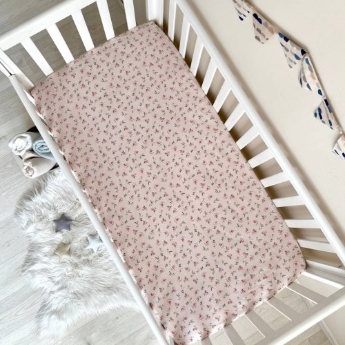 Детская простынь на резинке Маленькая соня Прованс Розовый 1700603