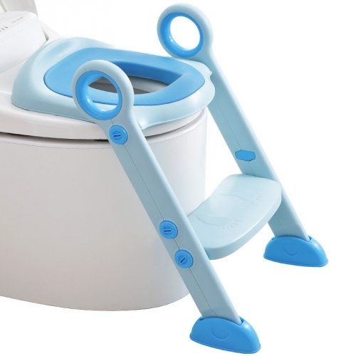 Детская накладка на унитаз со ступенькой Babyhood Голубой BH-122B