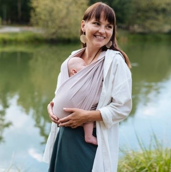 Трикотажный слинг шарф для новорожденных Love & Carry Сакура 3 - 12 кг Светло-розовый LC428