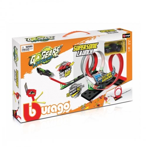 Игровой набор машинка Bburago Сверхзвуковой запуск гоночный трек 18-30533