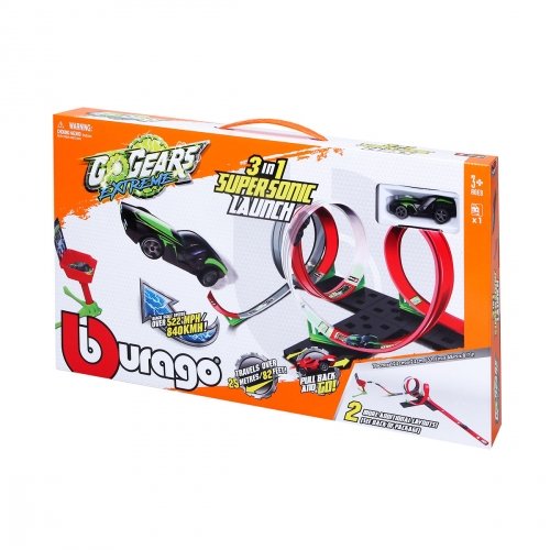 Игровой набор машинка Bburago Сверхзвуковой запуск гоночный трек 18-30533