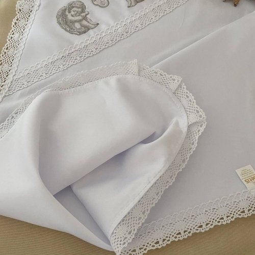 Крыжма для крещения Бетис Талисман ангела 75х100 см Белый/Серебряный 27682411