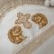 Крыжма для крещения Бетис Талисман ангела 75х80 см Молочный/Золотой 27682412