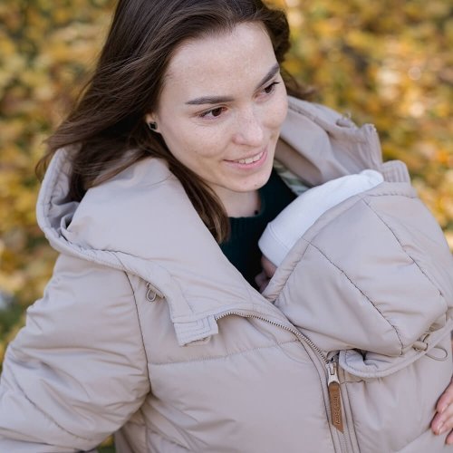 Зимняя слингокуртка для беременных 3 в 1 Love & Carry Бежевый LCM3322