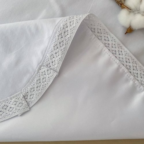 Крыжма для крещения Бетис Светлый ангел 75х80 см Белый/Серебряный 27682574