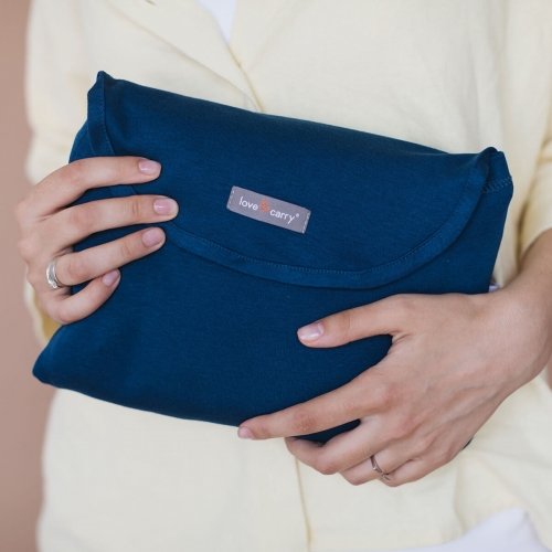 Трикотажный слинг шарф для новорожденных Love & Carry Посейдон 3 - 12 кг Синий LC451