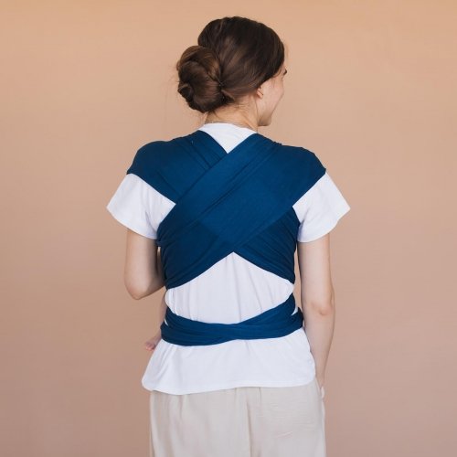 Трикотажный слинг шарф для новорожденных Love & Carry Посейдон 3 - 12 кг Синий LC451