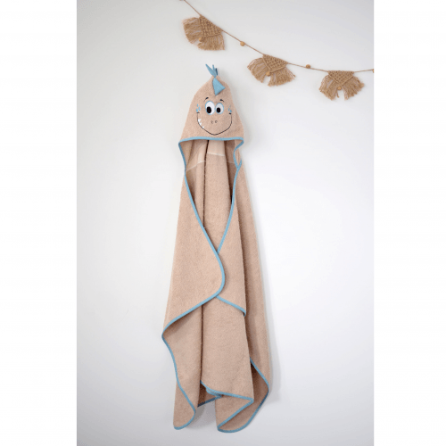 Детское полотенце уголок Veres Dino beige Бежевый 80х120 см 190.01