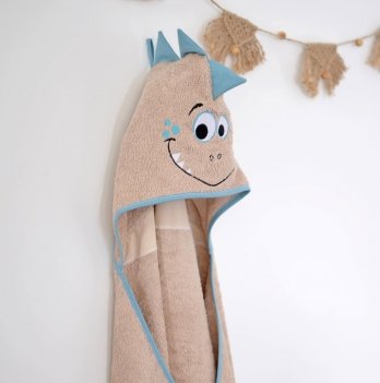 Детское полотенце уголок Veres Dino beige Бежевый 80х120 см 190.01