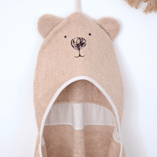 Детское полотенце уголок Veres Bear beige Бежевый 80х120 см 190.03