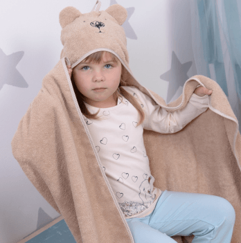 Детское полотенце уголок Veres Bear beige Бежевый 80х120 см 190.03
