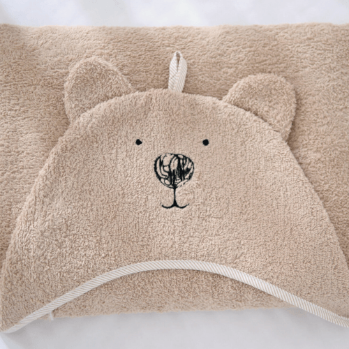 Детское полотенце уголок Veres Bear beige Бежевый 80х120 см 190.03