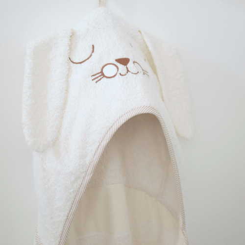 Детское полотенце уголок Veres Bunny milk Молочный 80х120 см 190.07-1