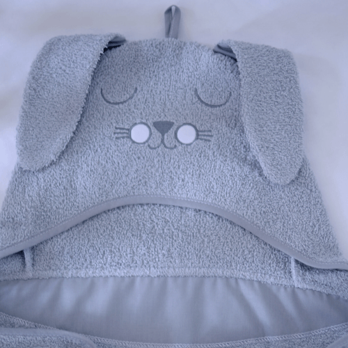 Детское полотенце уголок Veres Bunny grey Серый 80х120 см 190.07